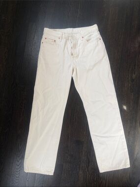 Women’s Cream Levi’s 501 ‘90s Straight-Leg Jeans (W28 L30)